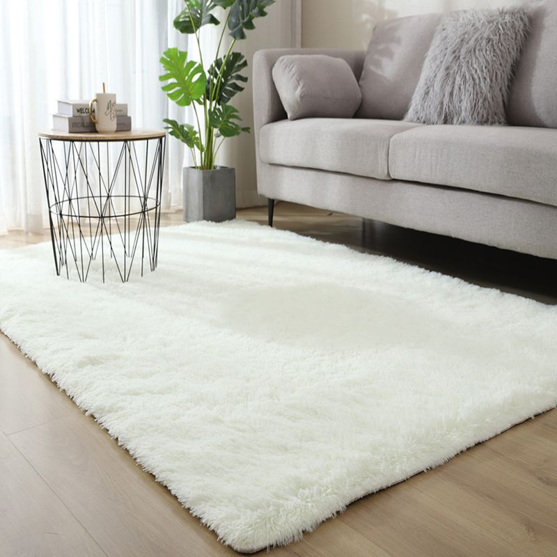 Multi Colored Solid Color Rug Polyster Casual Indoor Rug Stain-Resistant Pet Friendly Easy Care Area Carpet for Living Room