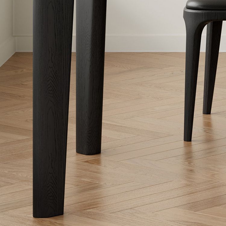 Top de piedra sinterizada Mesa negra moderna para la mesa de comedor rectangular de restaurantes con 4 patas