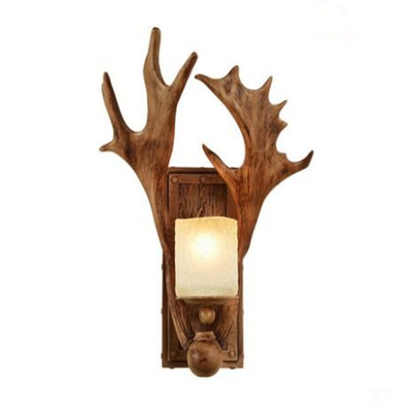 Single Modernism White/Brown Wall Mounted Sconce Wooden Wall Light for Dining Room