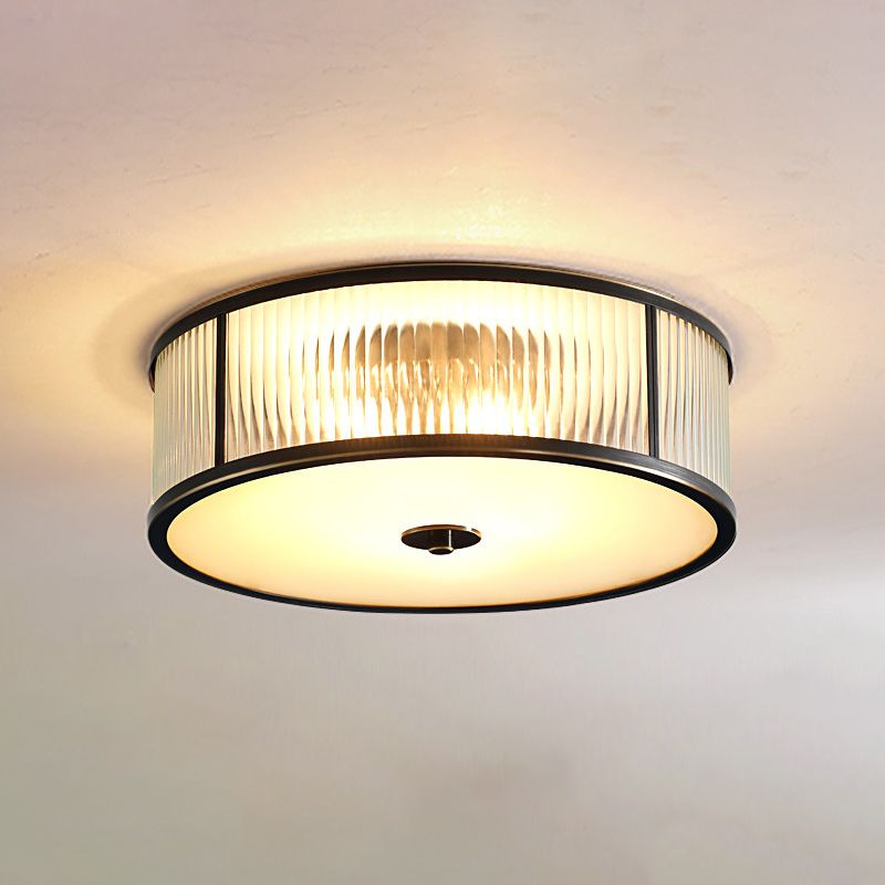 Forme ronde Couloir Aisle Ceiling Mount Light American Country Style Cuivre Flush Mount Light