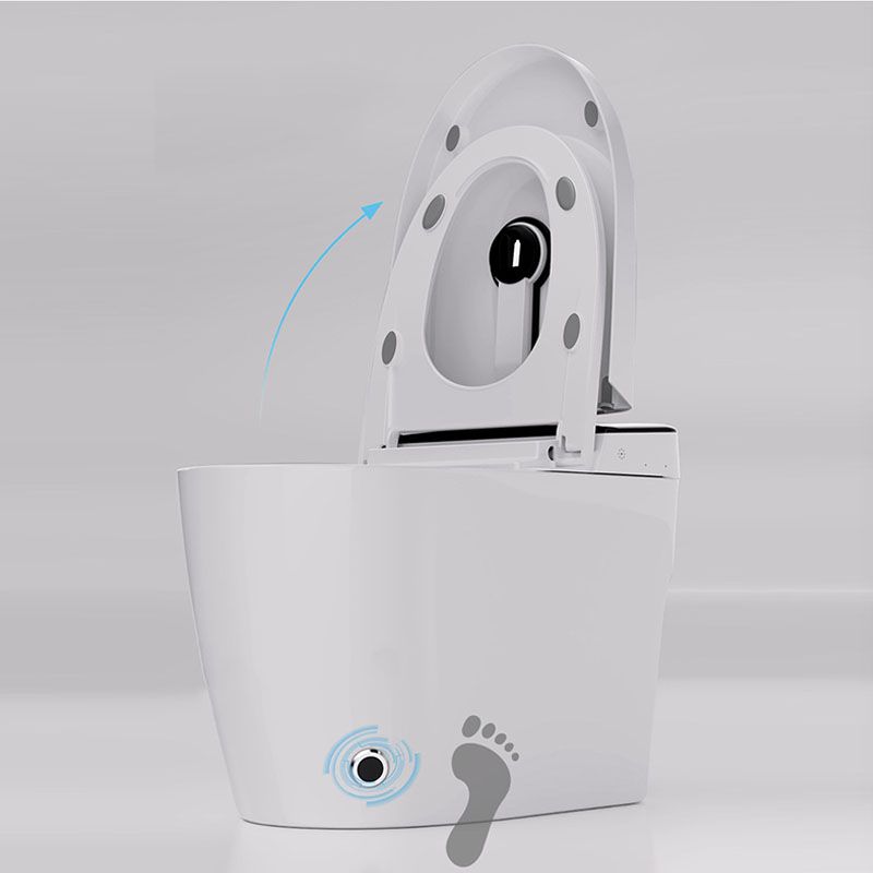 Modern Concealed Toilet Bowl All-In-One White Toilet with Seat for Bathroom