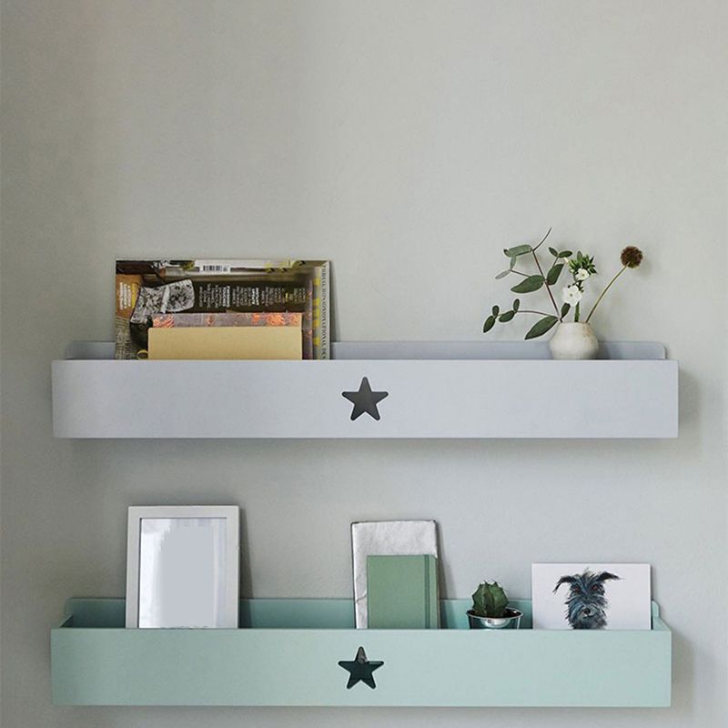 Engineered Wood Contemporary Bookshelf Floating Closed Back Bookcase