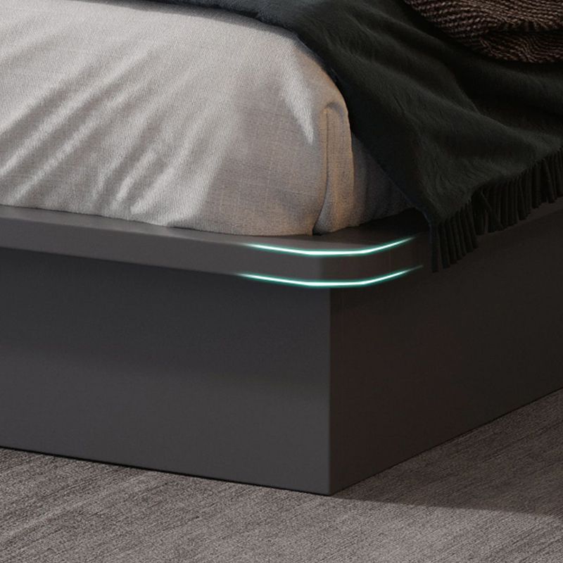 Upholstered Headboard Platform Bed Frame Lift Up Storage Platform Bed Dark Grey