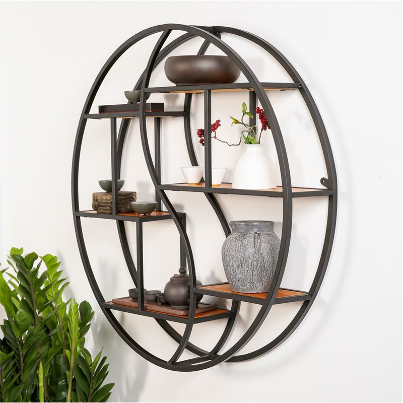 Modern Iron Floating Bookshelf Living Room 7.87" W Book Shelf