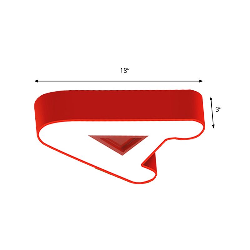 Kids Letter LED Ceiling Mount Light Acrylic Candy Colored Flush Light for Kindergarten