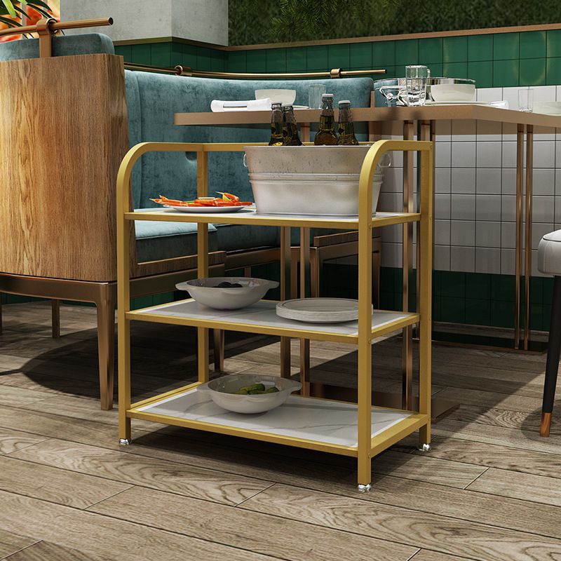 Rolling Contemporary Prep Table Metal Prep Table for Home Use
