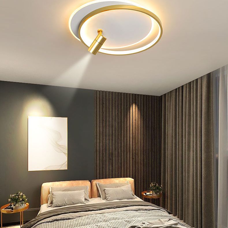 Bague métallique Semi-Flush Ceiling Light Fixtures Modern Bedroom Semi Flush Light Fixtures