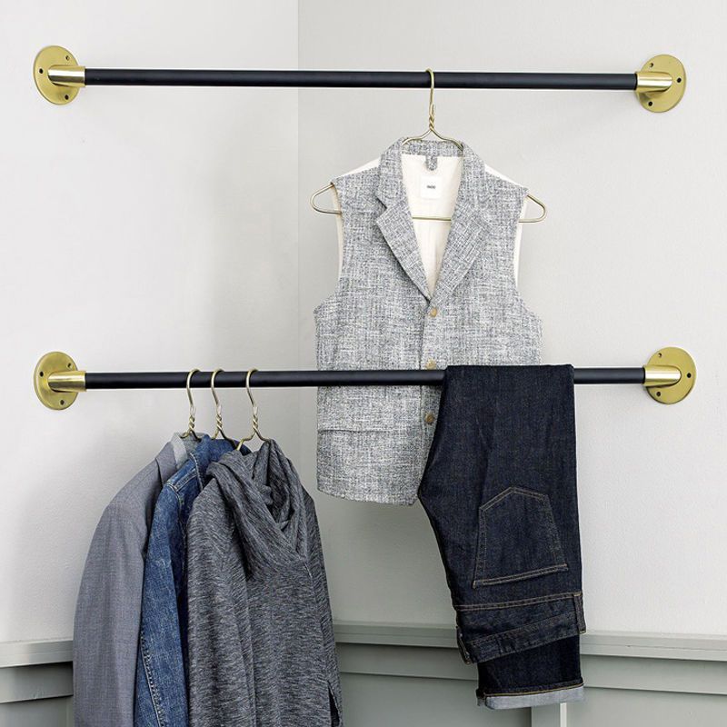 Industrial Style Coat Rack Metal Wall Mounted Coat Rack Living Room