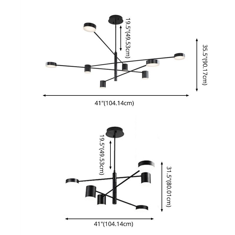 LED Postmodern Chandelier Lighting Metal Ceiling Pendant Light for Living Room