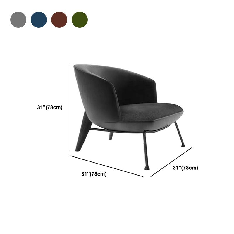 Contemporary Fabric Slipper Armless with Black Legs Accent Chair