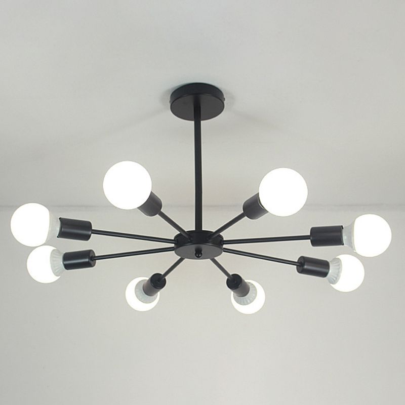 Lampadino antico lampadario in ferro battuto Sputnik Hanging a sospensione per soggiorno