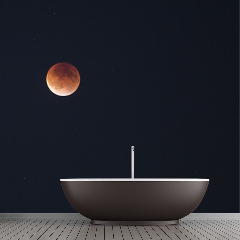 Photography Waxing Moon Mural Decal Full-Size Wall Covering for Bedroom, Custom Print