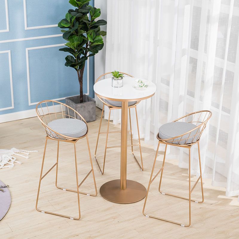 Round 1/2/3/4 Pieces Pub Dining Set Modern Metal Living Room Counter Height Set