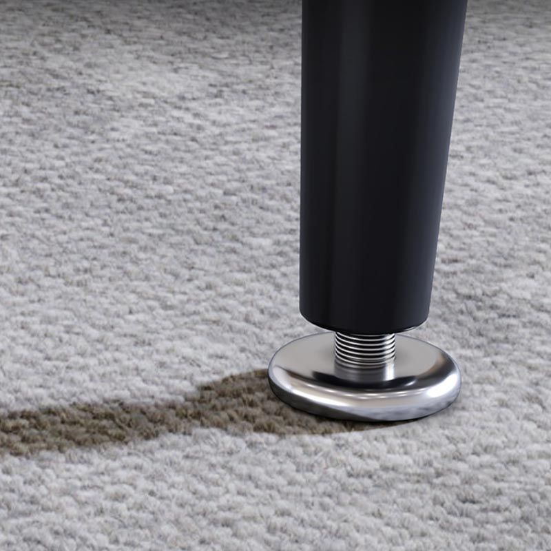 Rectangle Stone Industrial Table Standard Height Dining Table with 4 Legs