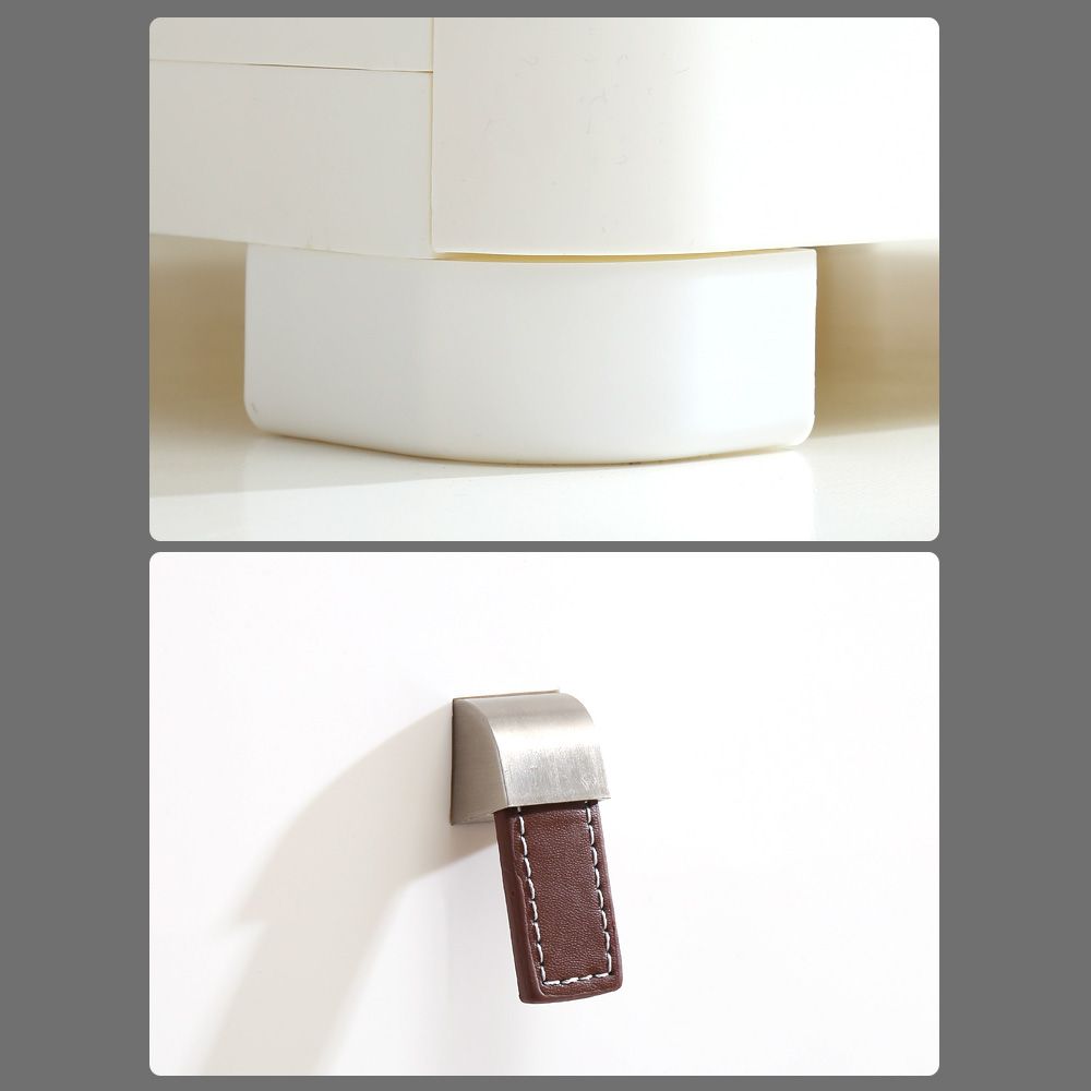 White Plastic Storage Cabinet for Bathroom Contemporary Cabinet with Drawers