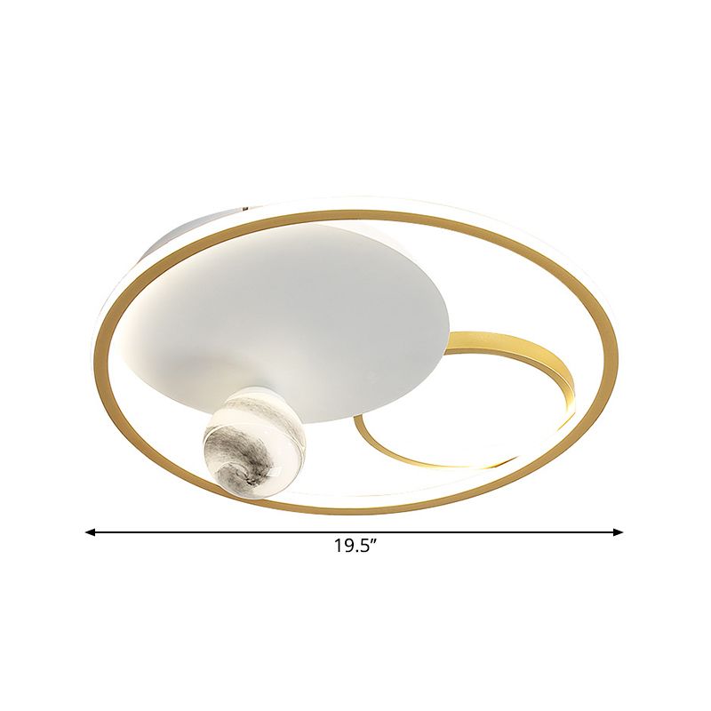 Acrylic Multiple Circle Flush Light Modernist Gold LED Ceiling Mount Light Fixture