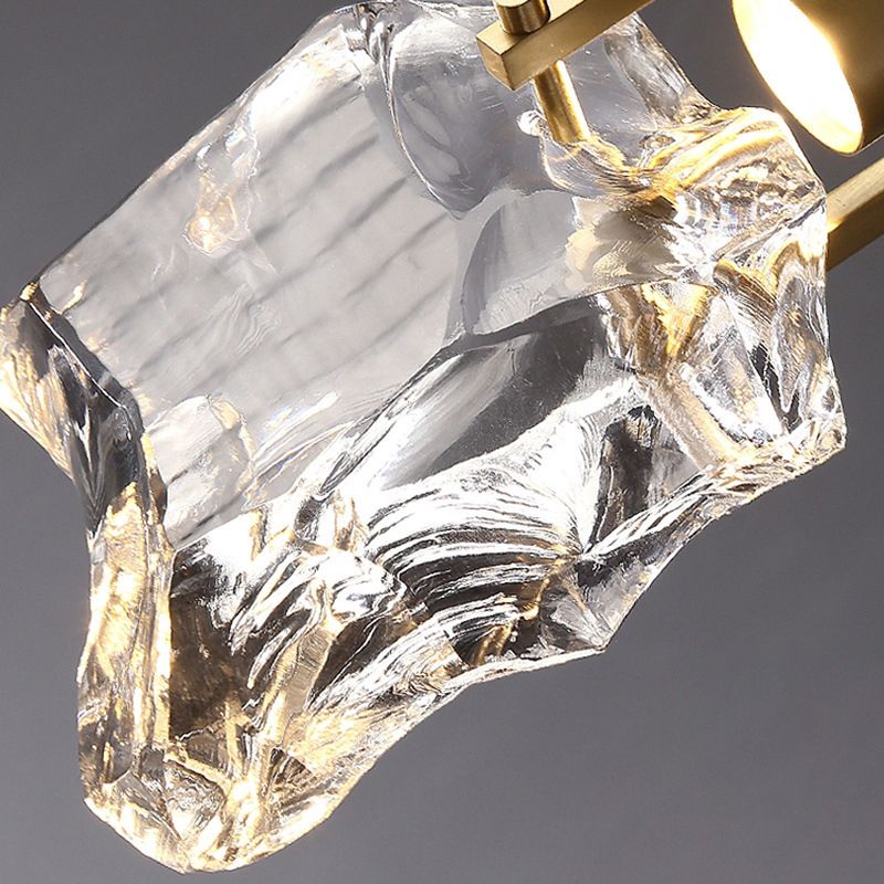 Leichte moderne Luxusstil Geometrische hängende Anhängerleuchten 1 Light Pendell Light Kit mit Kristallschatten