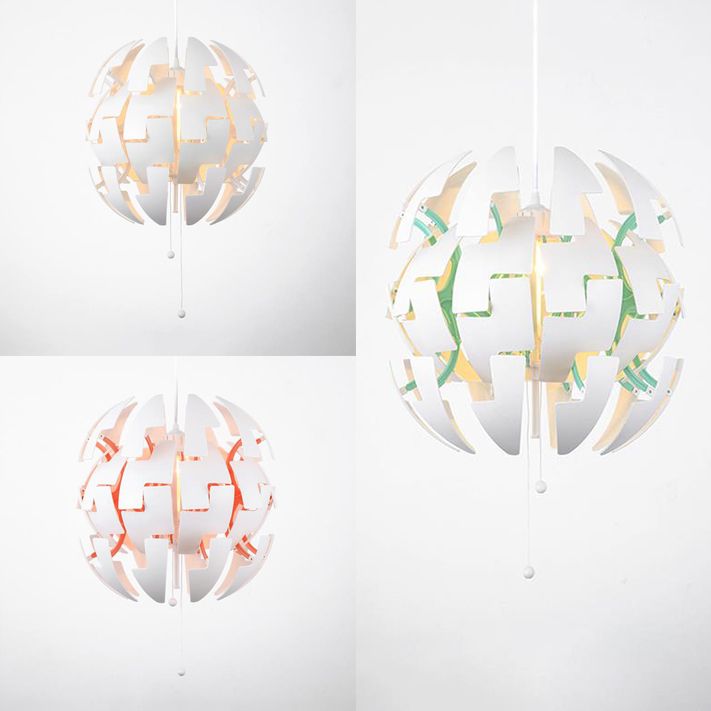 Metallic exploderende hangers hangend licht enkel licht eigentijdse suspensielamp in groen/oranje/wit