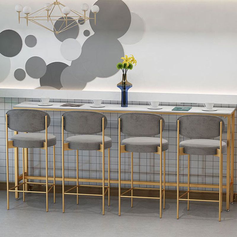 Glam Bar-height Table Faux Marble Top Pub Table for Dining Room