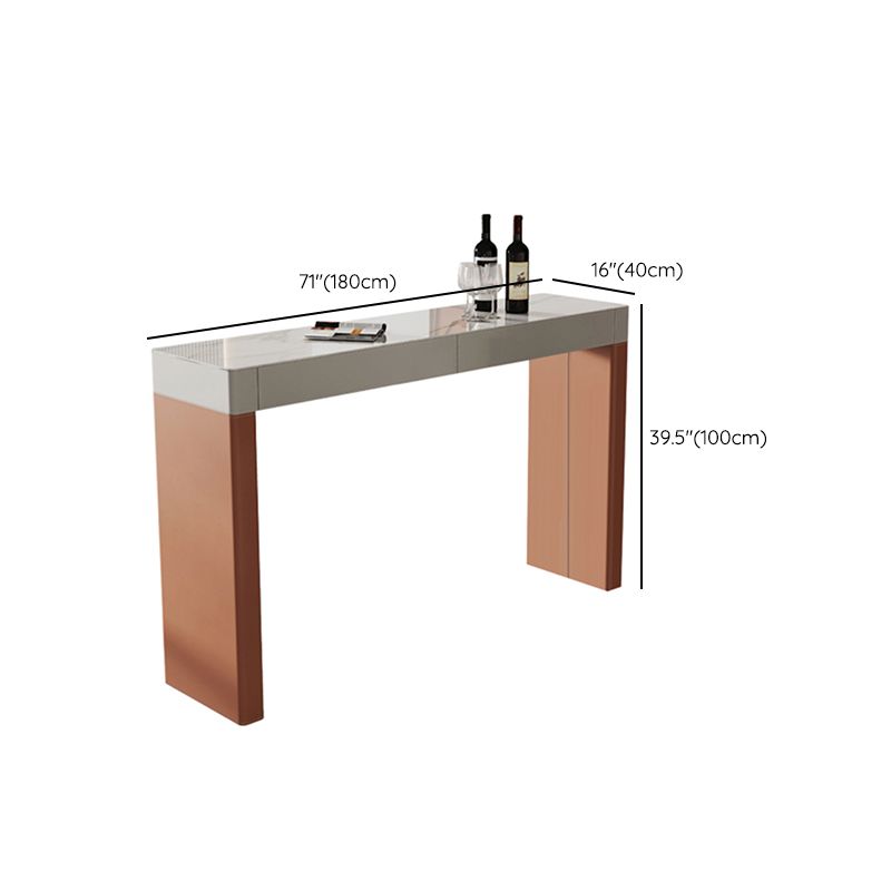 Orange Bar Stool and Table Set Contemporary 1/2/3 Pieces Bar Table Set
