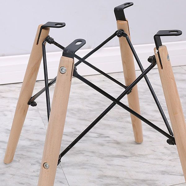 Sedia laterale di faggio contemporanea sedia opaca finitura da pranzo imbottita