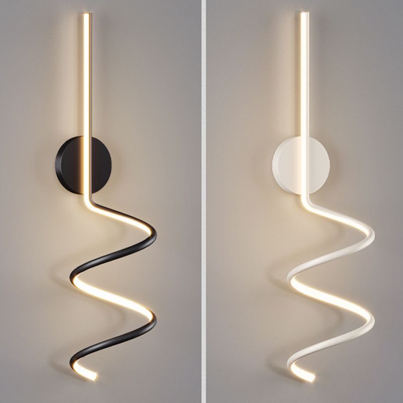 Linear Shape Metal Wall Lighting Idea Modern Style 1 Light Wall Light Fixture