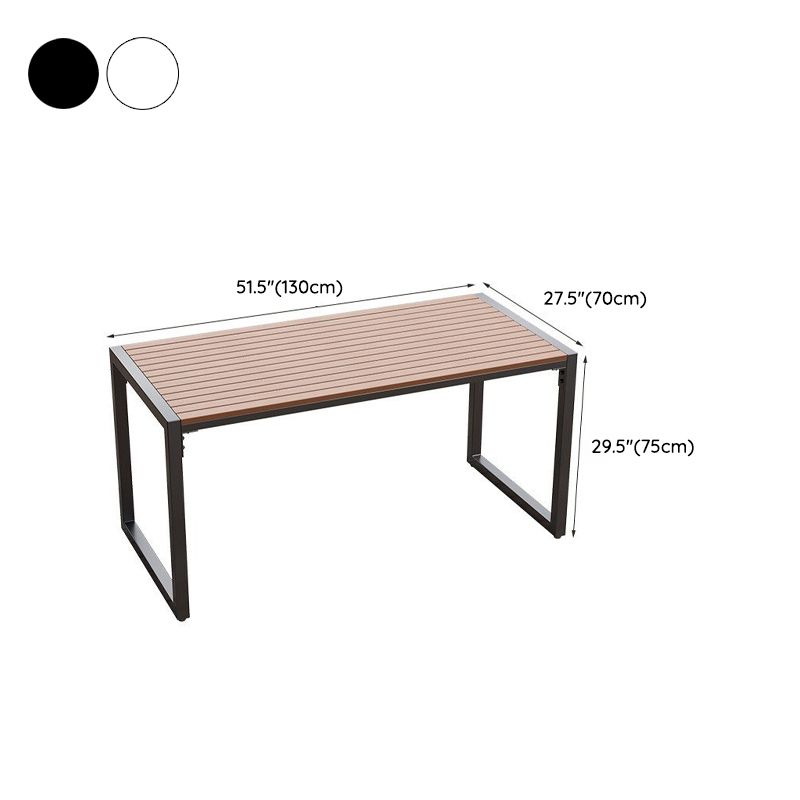 Modern Style 1/3 Pieces Metal Dining Set Reclaimed Wood Table Set