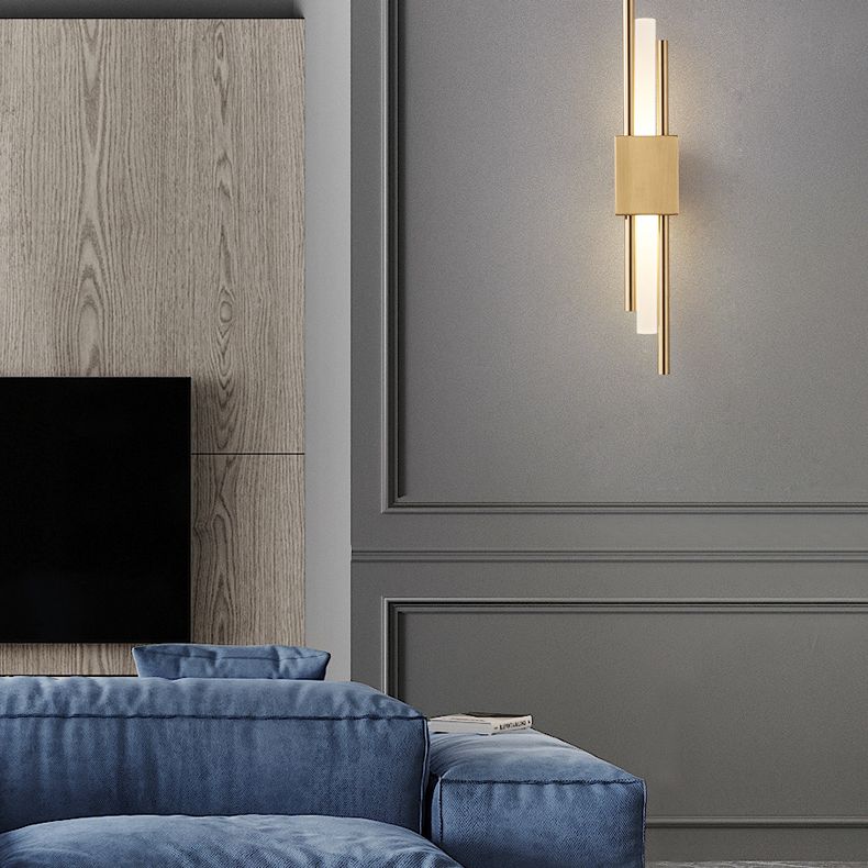Tubos de estilo minimalista moderno Lámpara de pared de la pared de la pared con sombra acrílica