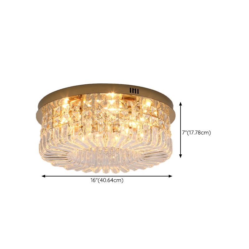 Crystal Geometric Flush Mount Lighting Contemporary Flush Mount Fixture