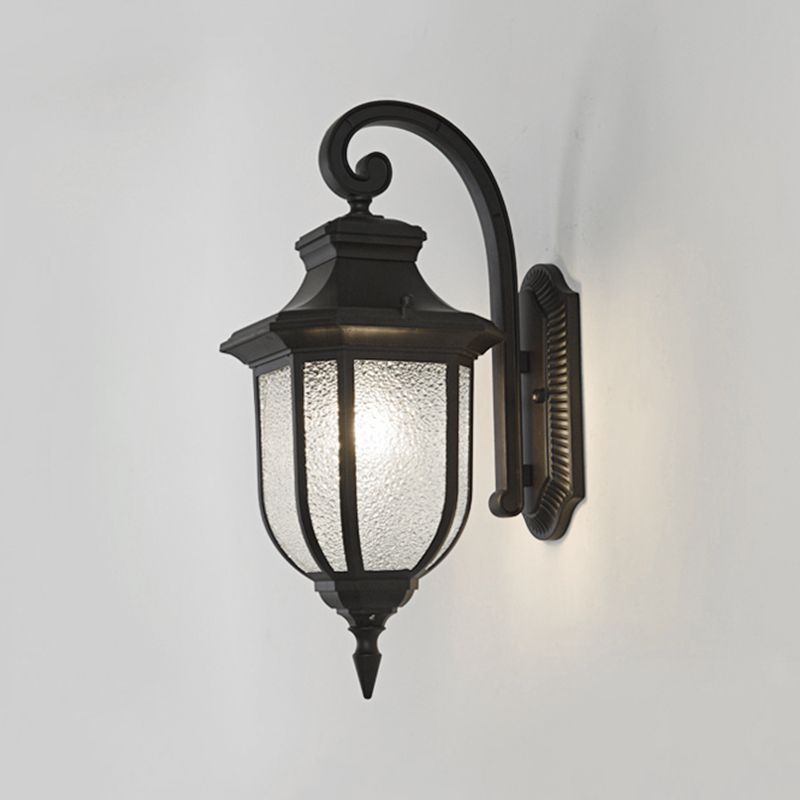 Contemporary Wall Sconce Water Glass Outdoor Wall Light Fixture for Courtyard