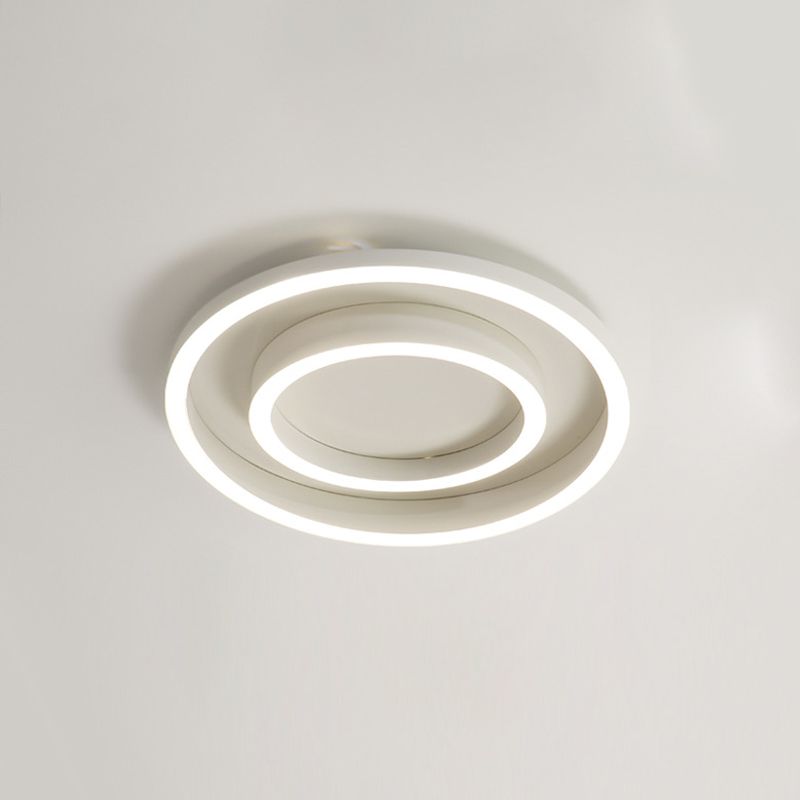 Moderno LED de techo de la luz de techo de los círculos blancos de techo con la pala de metal