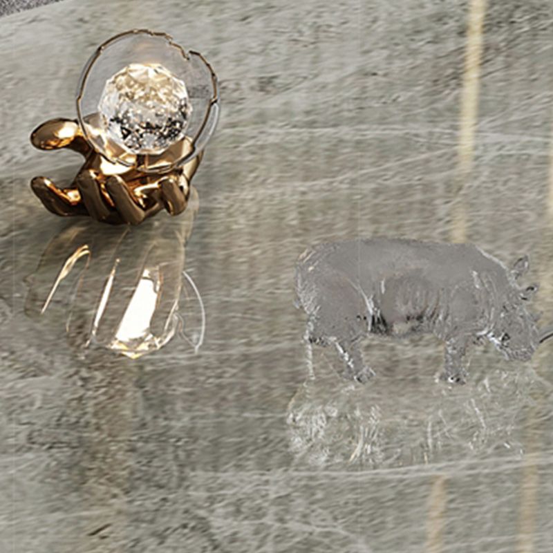 Slate Glam Rectangular Coffee Table 51.2" W 4 Legs Cocktail Table with Drawers