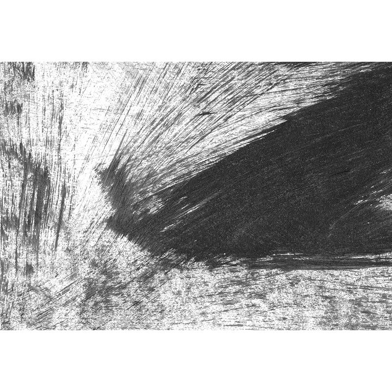 Giant Contemporary Wall Mural Black Brush Stroke Pattern Wall Decor, Custom Printed