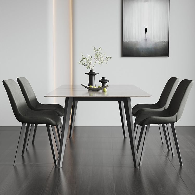 Modern Sintered Stone Top Dining Set Rectangle 1/4/5 Pieces Dining Room Table Set