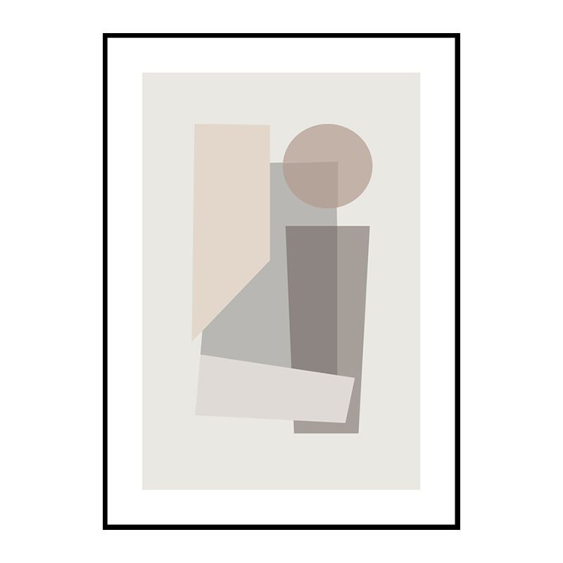 Geometric Shapes Canvas Print in Soft Color Contemporary Wall Art for Boys Bedroom