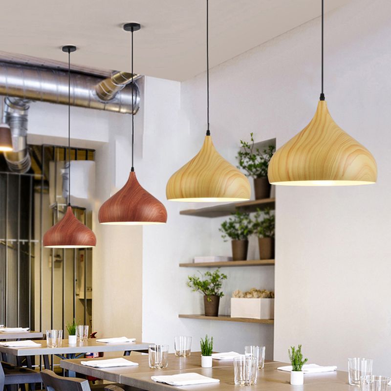 Lampada a soffitto in alluminio in alluminio in stile Nordico Lampadina a sospensione con sfumatura in metallo per barra