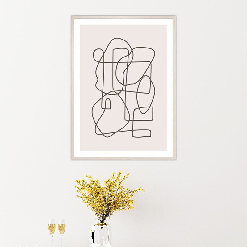 Line Pattern Wall Decor Minimalism Style Textured Bedroom Canvas, Multiple Sizes