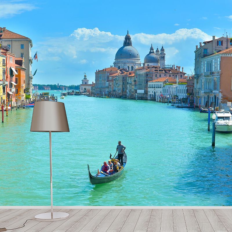 Picturesque Venice Canals Mural Living Room Architecture Wall Art, Made to Measure