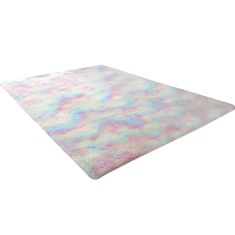 Casual Geometric Print Rug Multi Colored Polyster Indoor Rug Non-Slip Backing Pet Friendly Area Carpet for Living Room