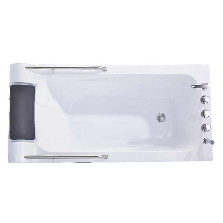 Modern Rectangular Soaking Bathtub Acrylic Stand Alone White Bath