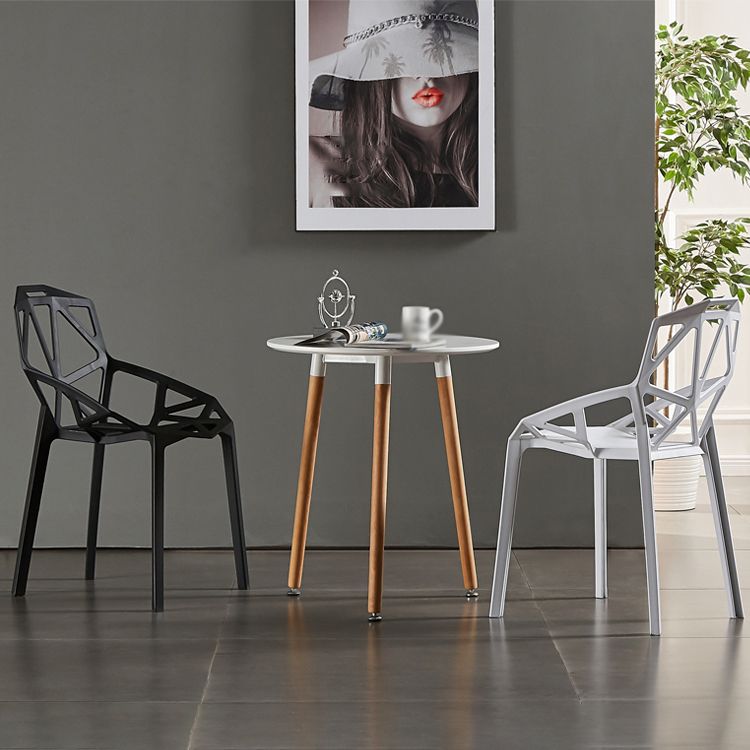 Sedie moderne sedie da pranzo con gambe di plastica per cucina
