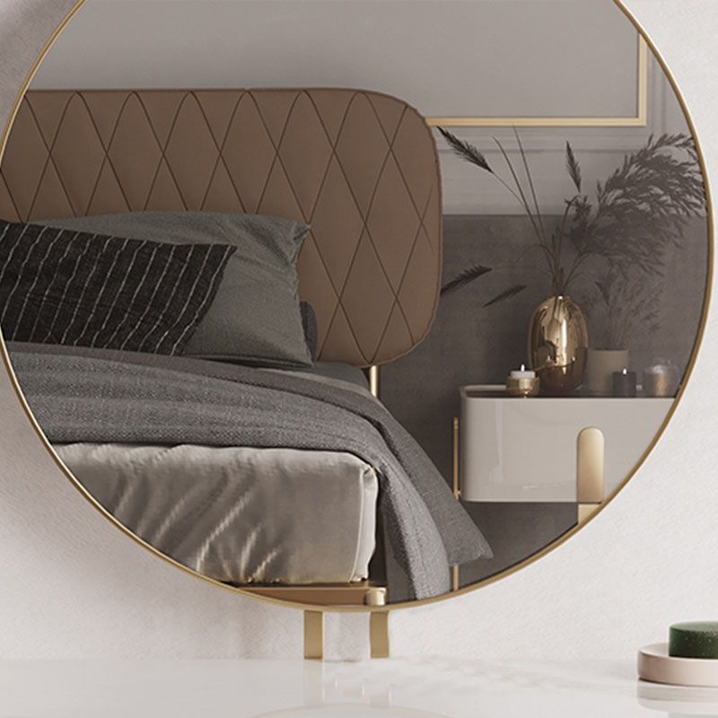 Glam Slate Top Vanity Table 2-Drawer Vanity Dressing Table Set