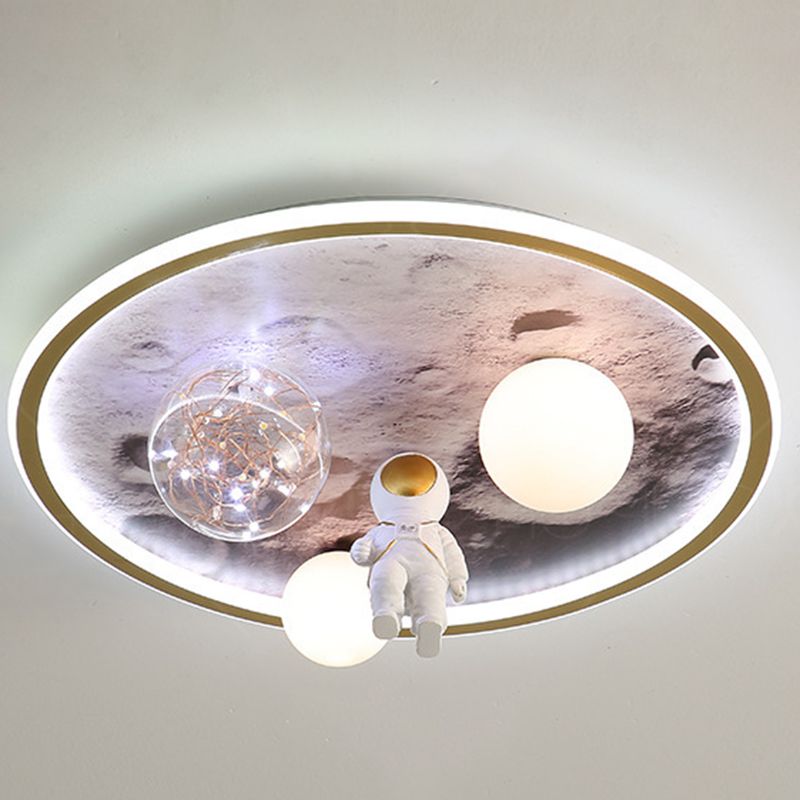 LED Acrylic Shaded Ceiling Light Children Flush Mount Lighting for Foyer