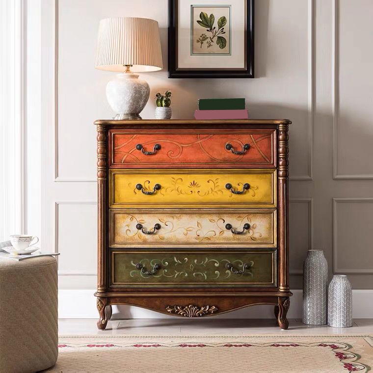 Traditional Storage Chest Solid Wood Storage Chest Dresser , 13.65 Inch W