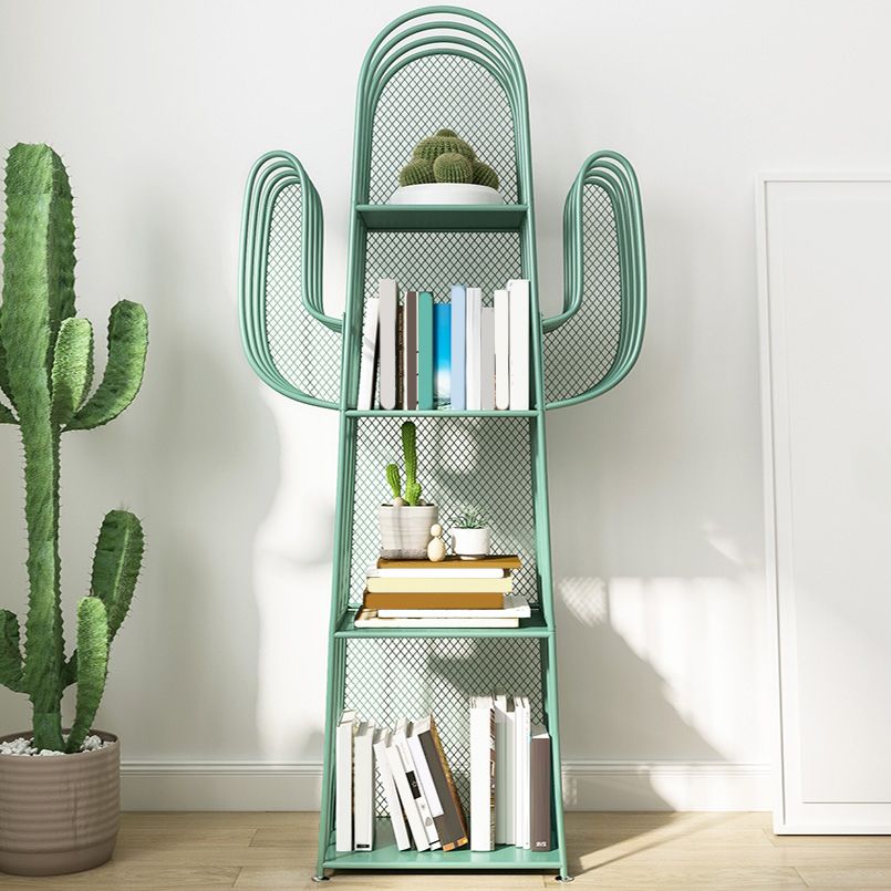 Modern Style Bookshelf Standard Closed Back Metal Home Bookcase