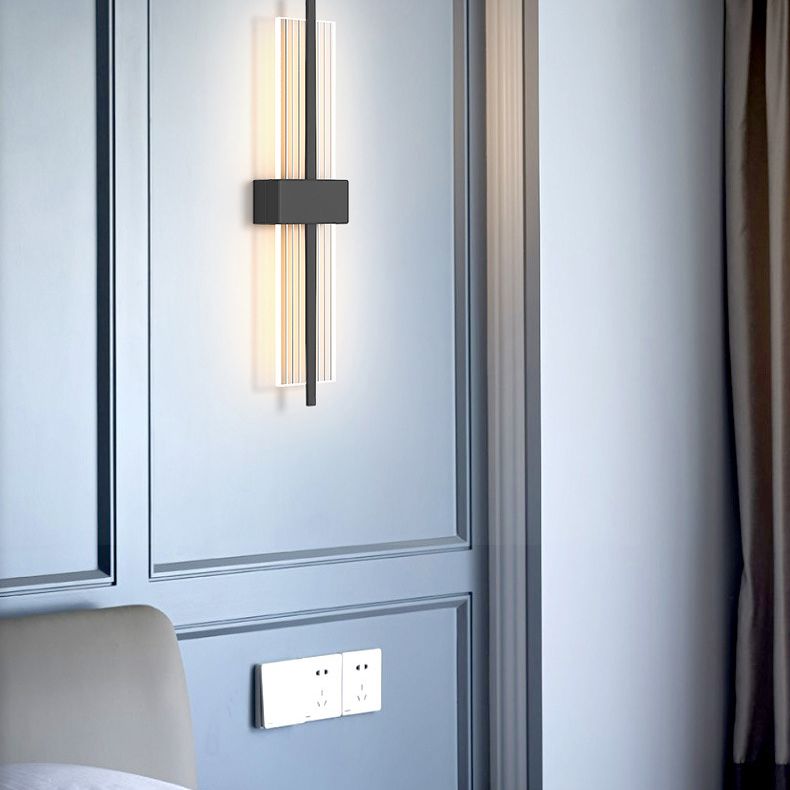 LED indoor decoratie wandbevestiging licht metalen dwarswand sconce in acryl schaduw