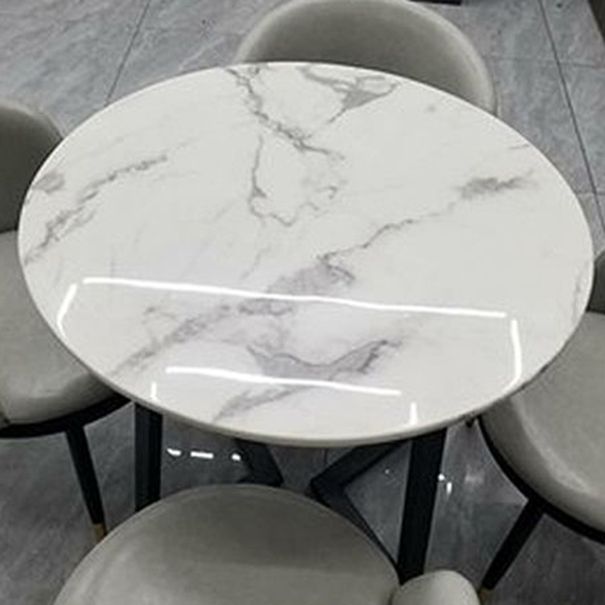 Modern 1/2/5 Pieces Dining Set Round Stone Dining Table for Balcony