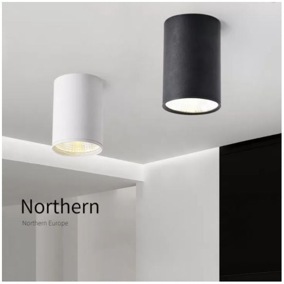 Aluminum Tubular Flush Mounted Lamp Nordic Style LED Ceiling Fixture for Hallway