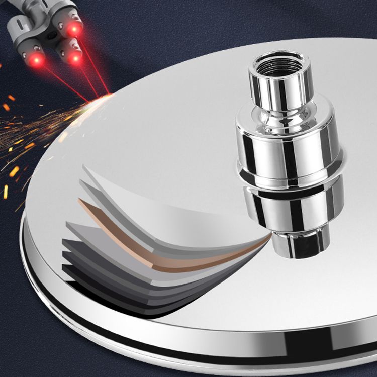 Round Shower Head Combo Modern Fixed Shower Head for Bathroom