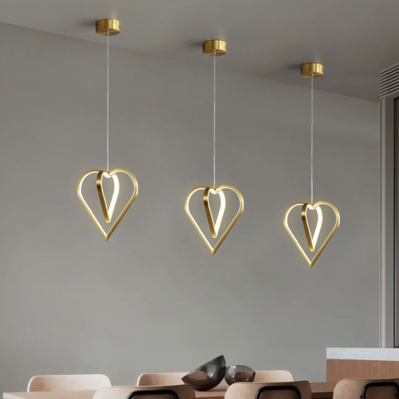 Gold Metal Hanging Light Postmodern Style Pendant Light Hanging Light for Clothing Shop